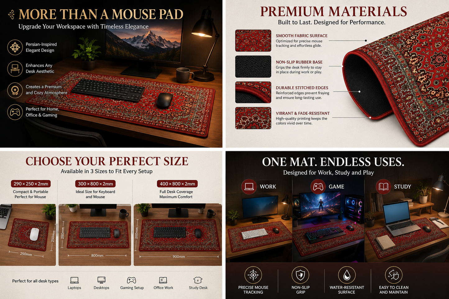 Royal Persian Rug Desk Mat
